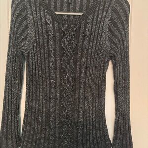 Black Textured Patterned Fabric